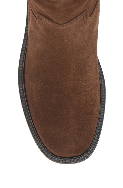 Tod's Round Toe Ankle Boots With Side Buckle In Marrone Africa