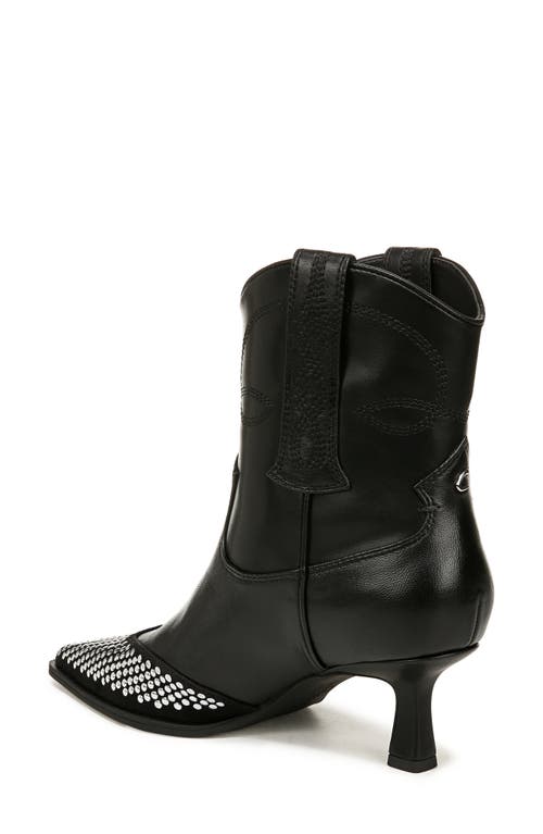 Circus Ny By Sam Edelman Women's Yolanda Metal-studded Kitten-heel Western Booties In Black