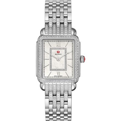 Michele Deco Ii Mid Pave Diamond Watch Head & Bracelet, 2m X 2m