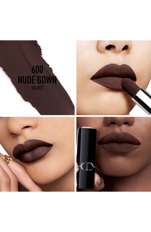 Dior Rouge Refillable Lipstick In 600 Velvet