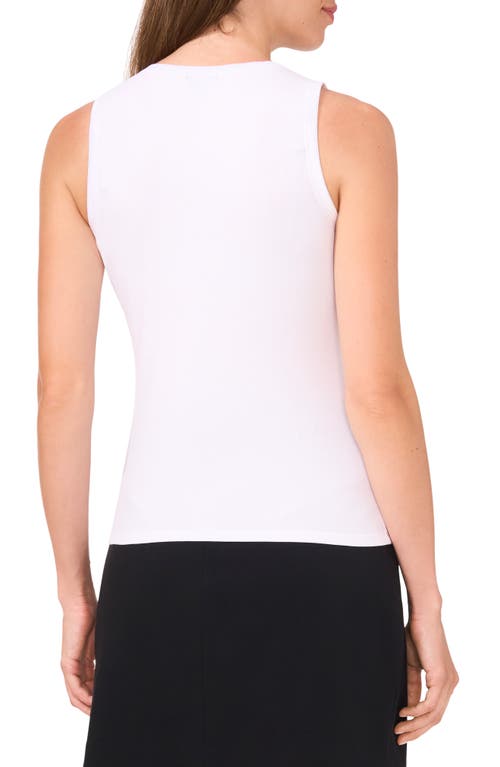 Shop Halogenr Halogen(r) Mixed Media Rib Tank Top In Bright White