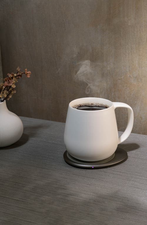 Ohom Ui+ Mug & Warmer Set In Jasmine White