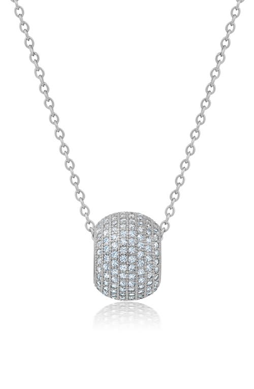 Crislu Pavé Cubic Zirconia Bead Pendant Necklace in Silver at Nordstrom