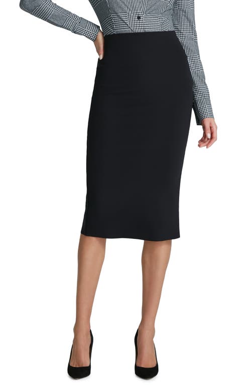 Commando Scuba Pencil Skirt In Black