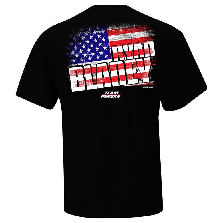 Shop Team Penske Black Ryan Blaney Flag T-shirt