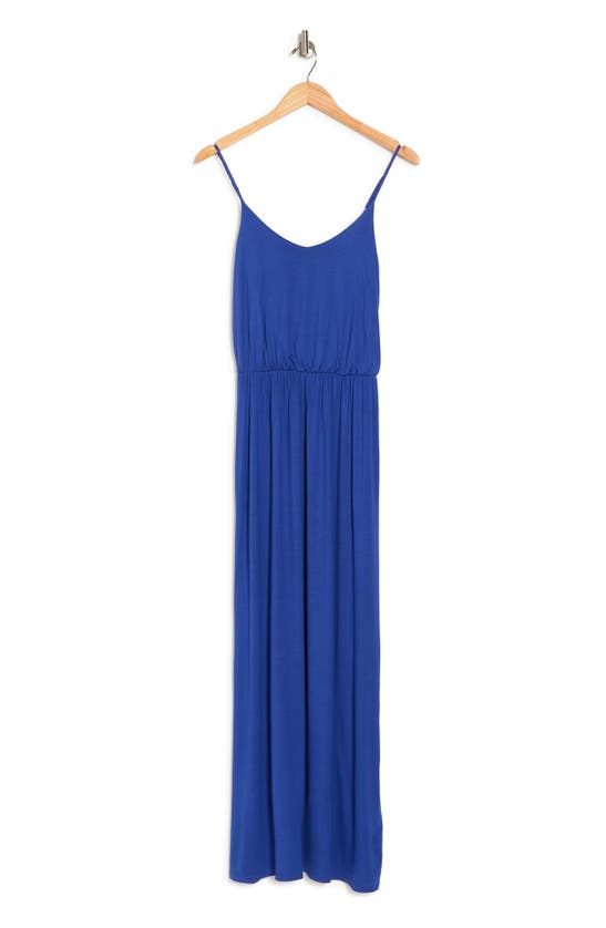Lush Knit Maxi Dress In Blue