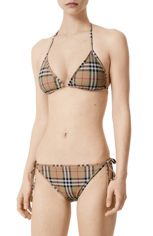 burberry Cobb Vintage Check Two-Piece Swimsuit Archive Beige Ip Chk at Nordstrom,