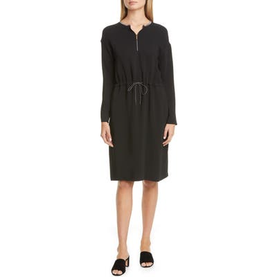 Fabiana Filippi Cinched Waist Long Sleeve Dress, 50 IT - Black