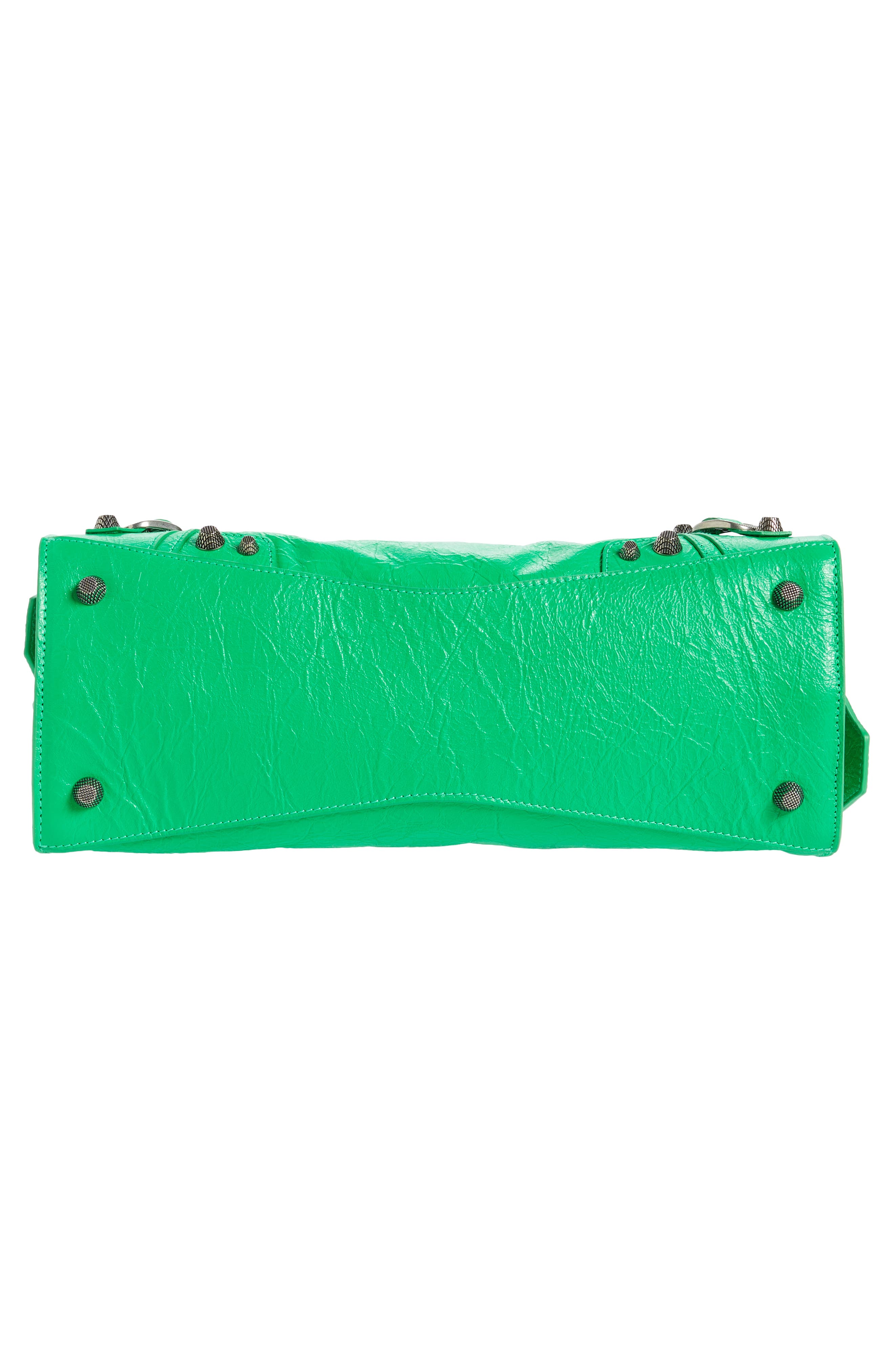 Balenciaga Small Neo Cagole Leather Shoulder Bag in Vivid Green