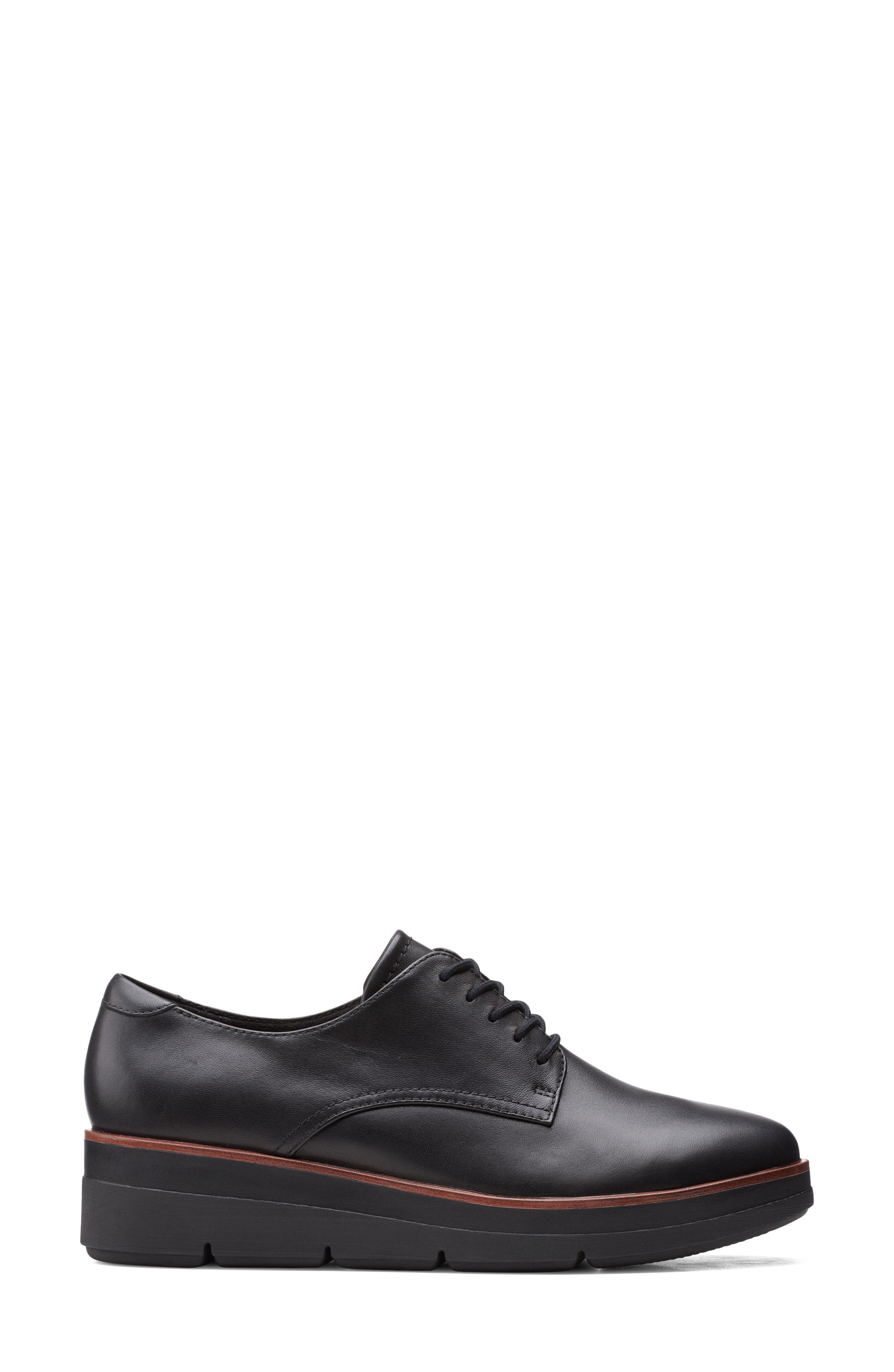 clarks platform oxfords