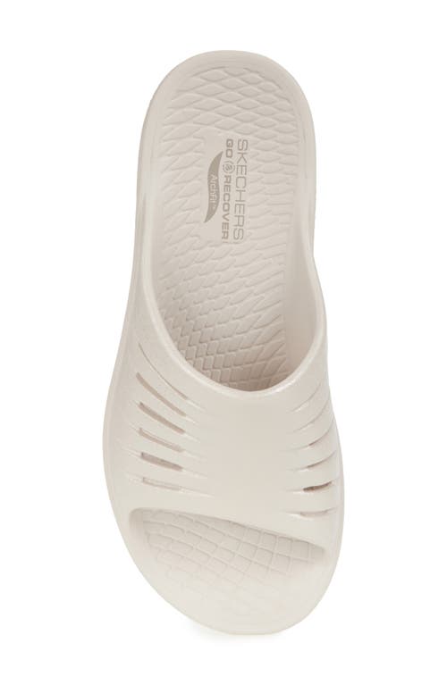 Shop Skechers Go Recover Refresh Glam Up Slide Sandal In Natural