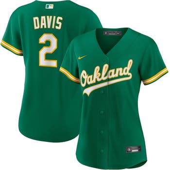 Youth Nike Khris Davis Green Oakland Athletics Alternate Replica Jersey Size: Small