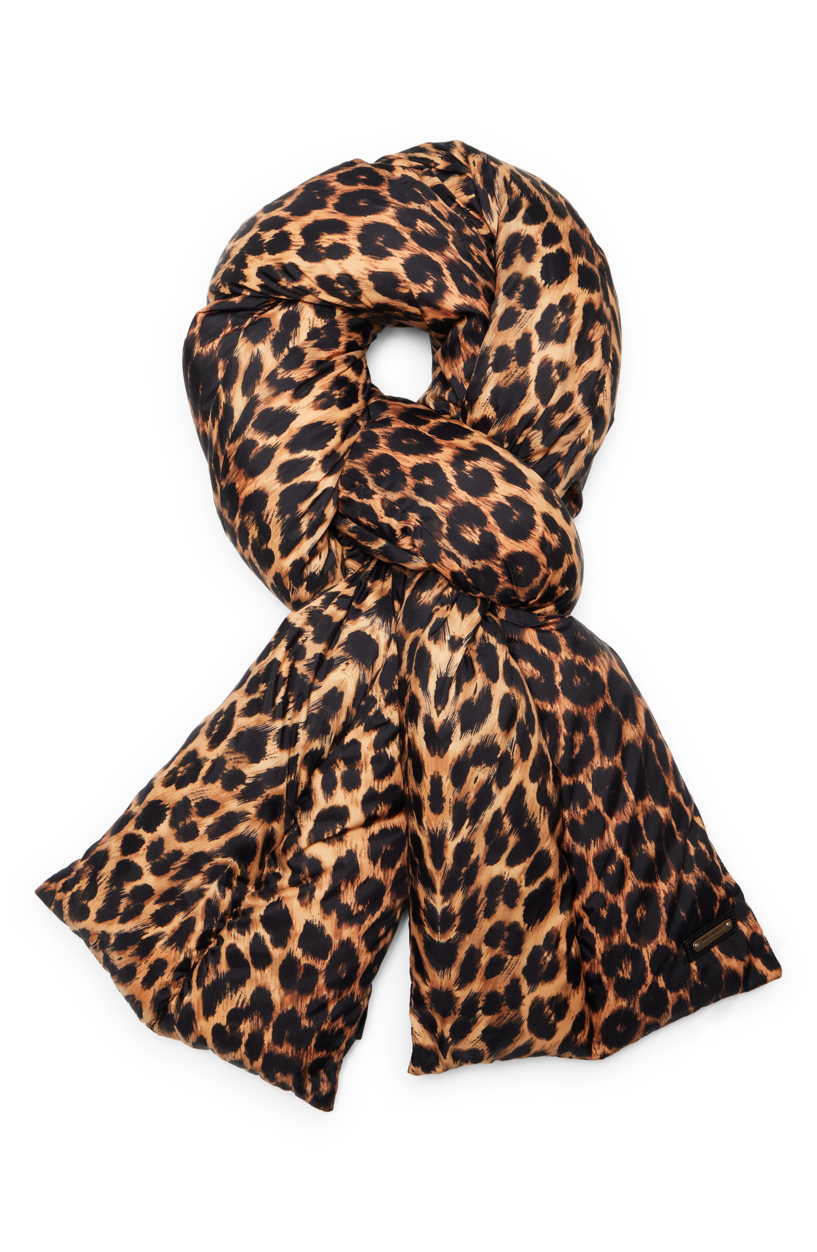 yves saint laurent leopard scarf