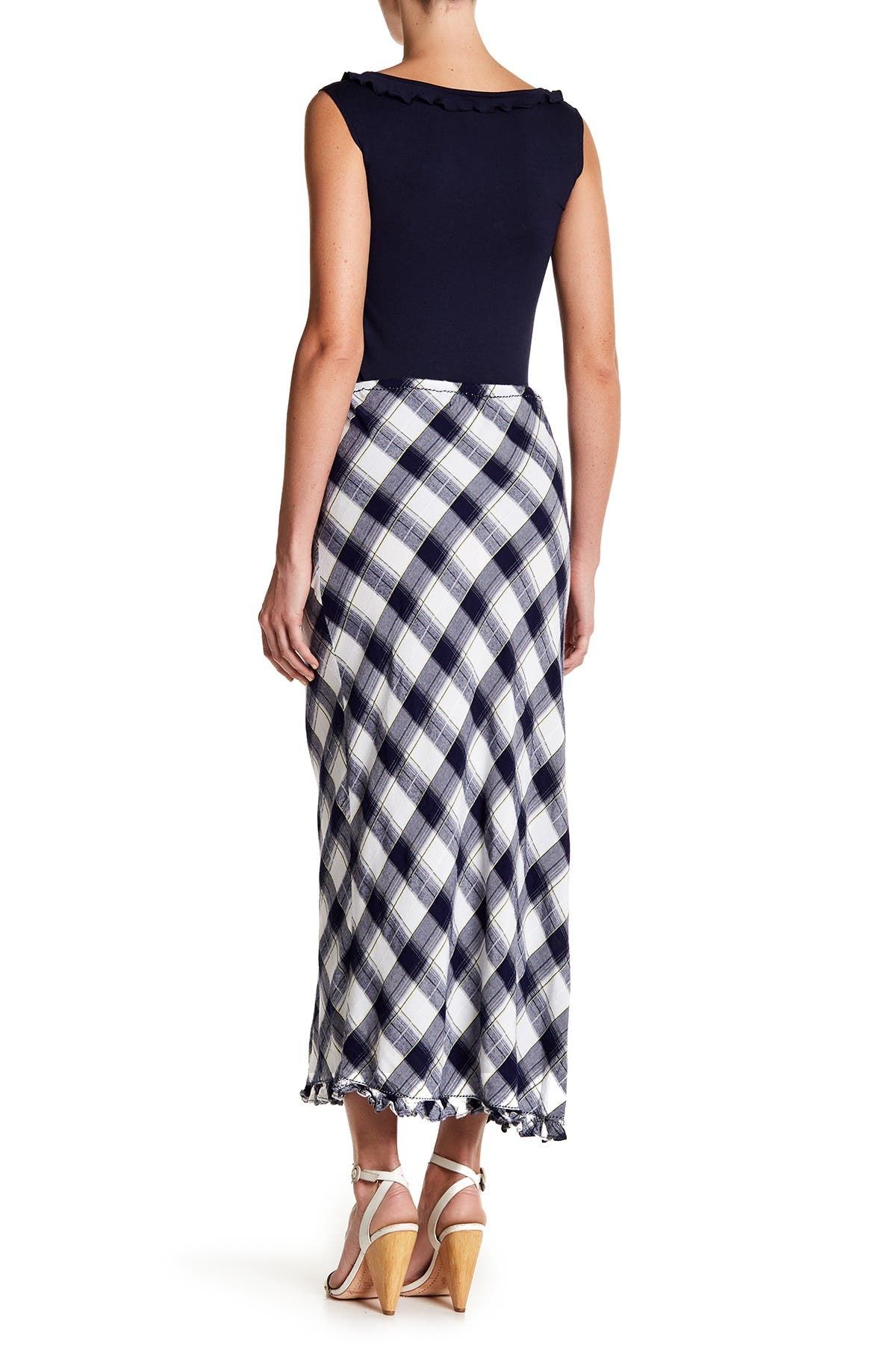 MAX-10043900 RENNA NAVY SKIRT