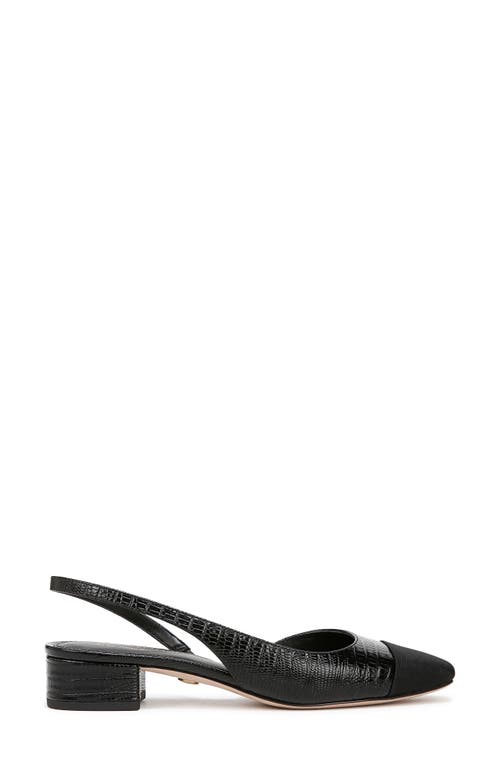 Shop Veronica Beard Cecile Half D'orsay Slingback Pump In Black/black 2