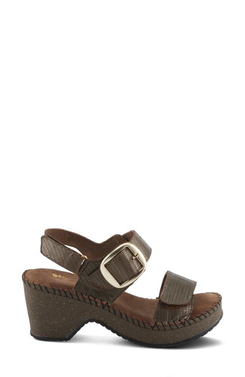 Spring Step Chenda Slingback Platform Sandal In Bronze