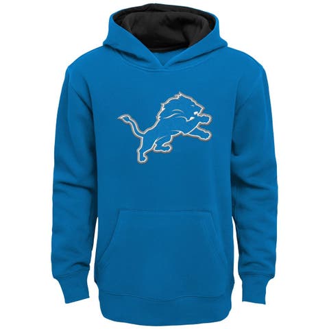 Women's Fanatics Branded Blue Detroit Lions Doubleface Slub Pullover Hoodie