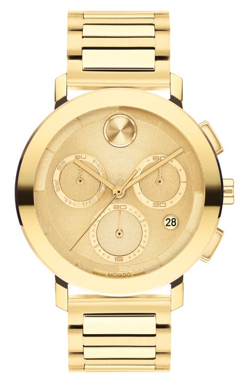 Shop Movado Bold Evolution 2.0 Chronograph Bracelet Watch, 42mm In Gold