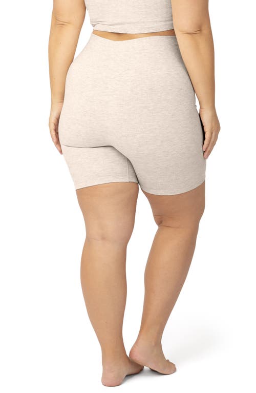 Shop Kindred Bravely Sublime Maternity Bike Shorts In Oatmeal Heather