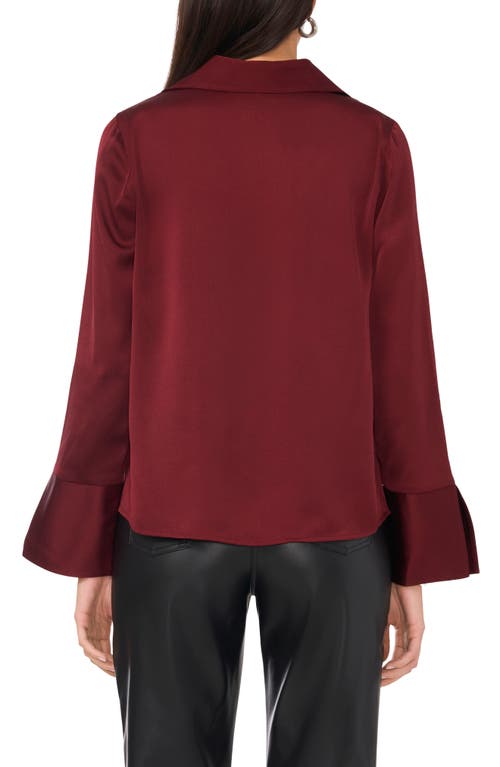 Shop Vince Camuto Johnny Collar Top In Ruby