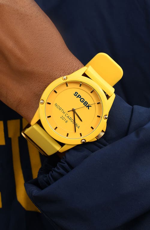 Shop Spgbk Watches Greatest Silicone Strap Watch, 42mm Case In Yellow/gold