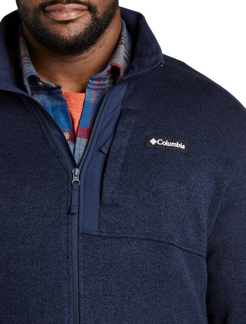Columbia Sweater Weather Full-zip Fleece Jacket In Collegiate Nvy Htr