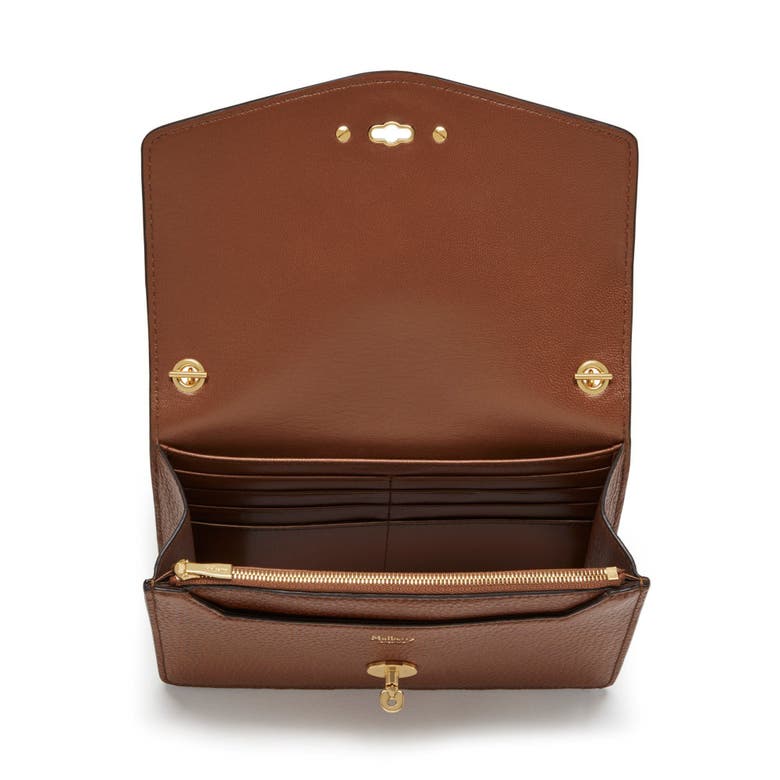 Shop Mulberry Small Darley Leather Clutch In Oak