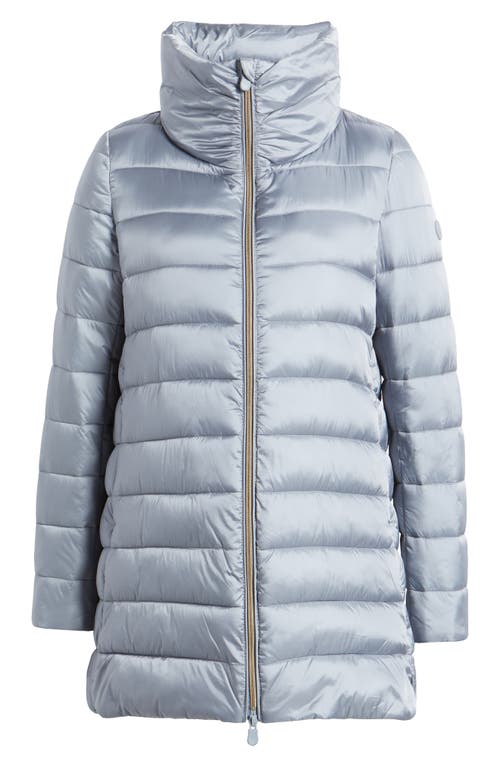 Save The Duck Lydia Water Repellent Puffer Coat In Blue Fog