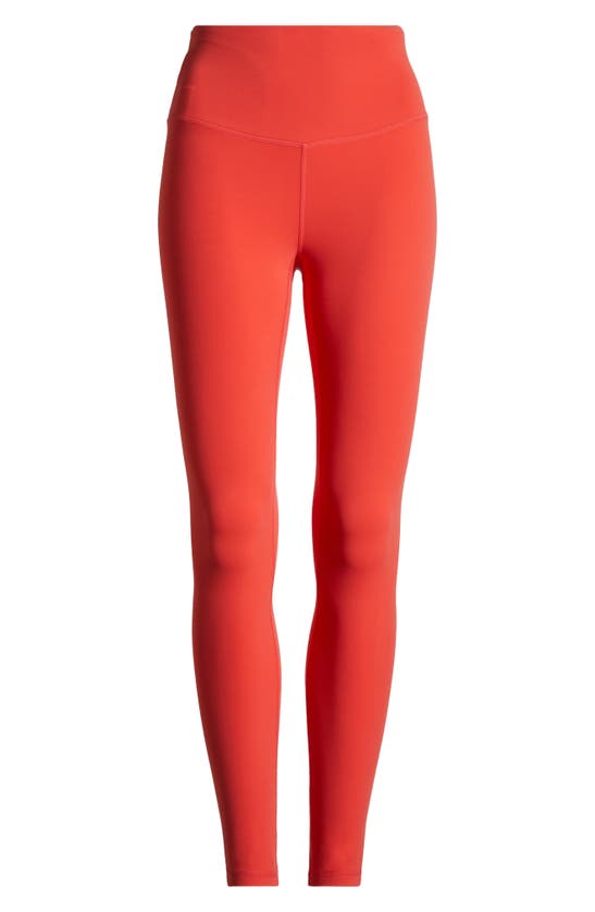 Shop Zella Studio Luxe High Waist 7/8 Leggings In Red Cayenne