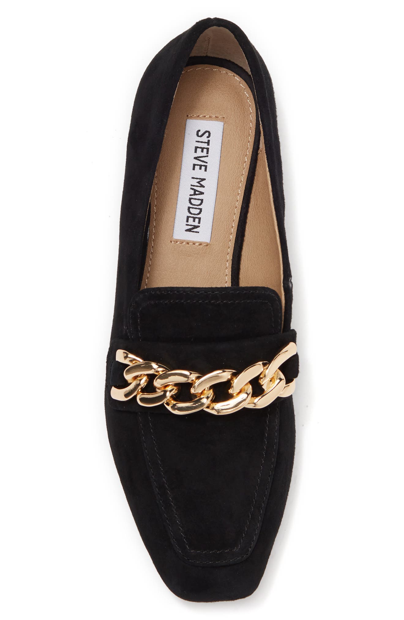 steve madden black suede loafers