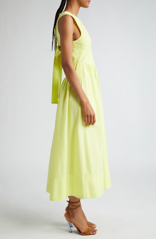 Cinq À Sept Benita Sleeveless Cotton Blend Dress In Lime Kiss