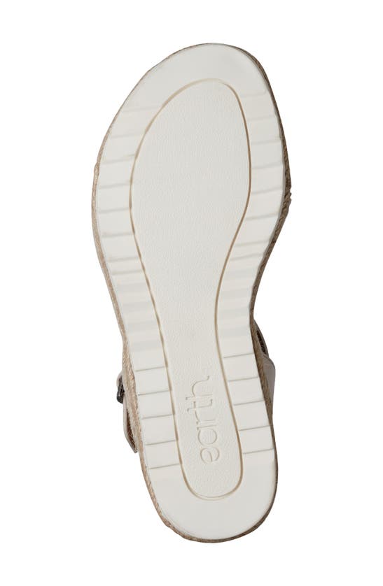Shop Earth Collins Ankle Strap Espadrille Platform Wedge Sandal In Ivory