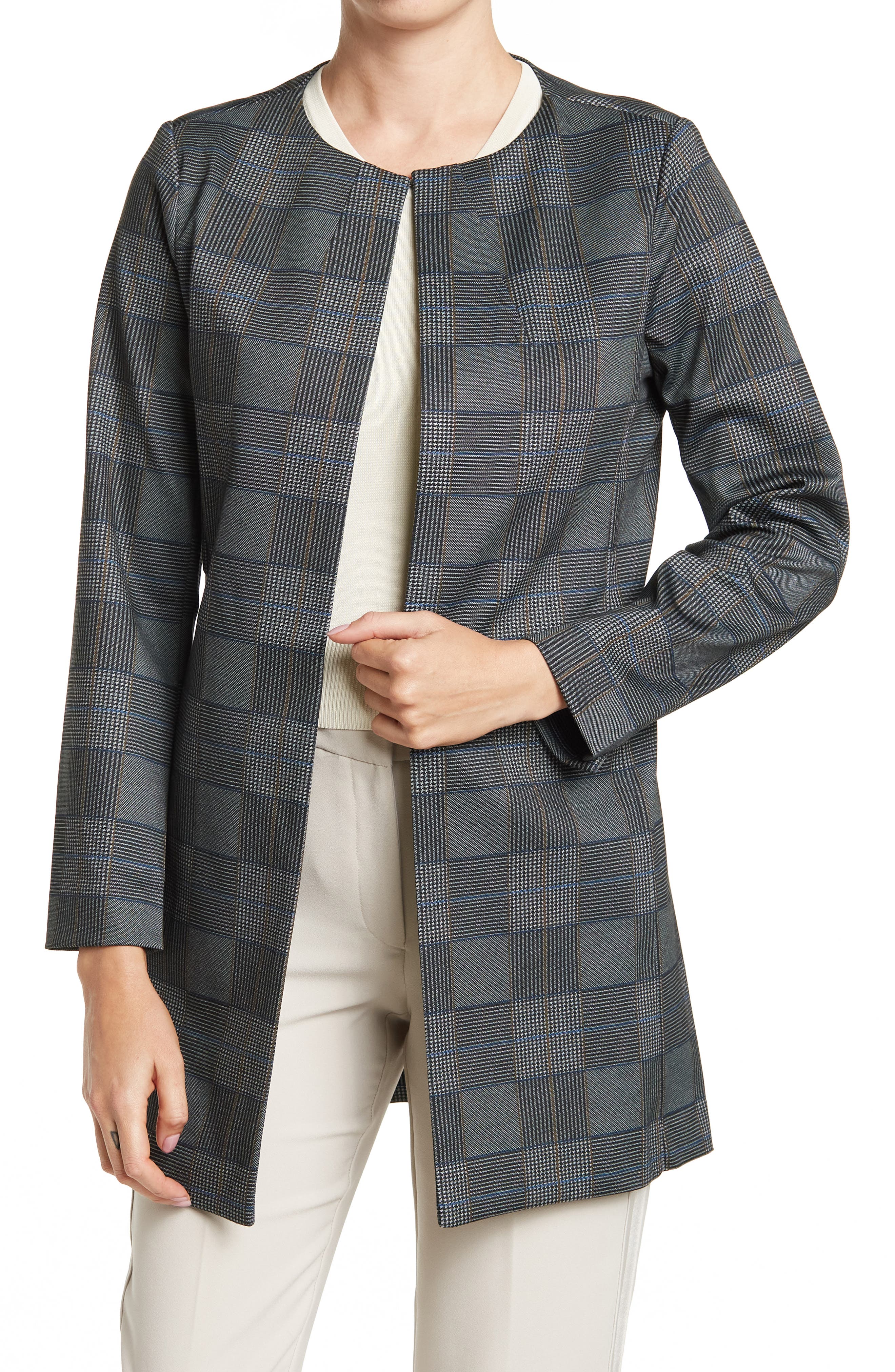 petite plaid jacket