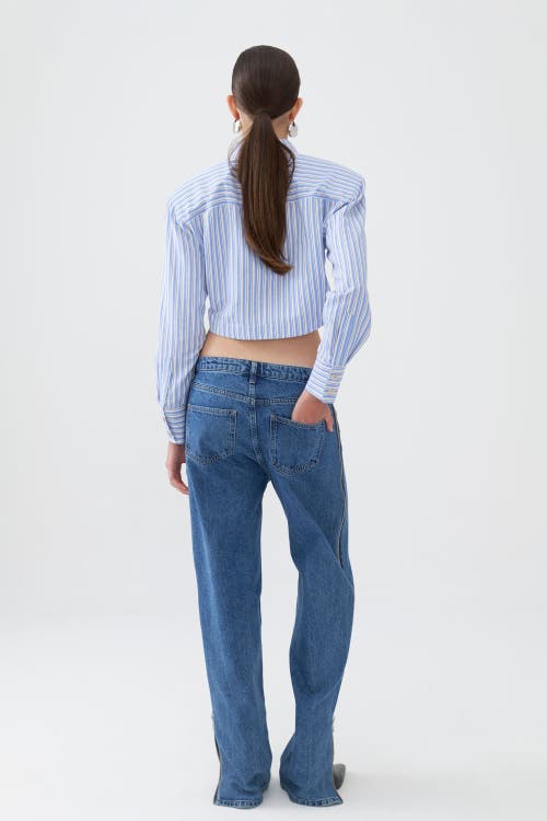 NOCTURNE NOCTURNE BOYFRIEND JEANS WITH SIDE COMBINATION ZIPPER
