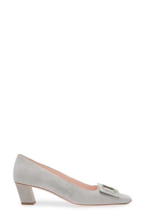 Shop Roger Vivier Belle Vivier Pump In Grigio Chiaro