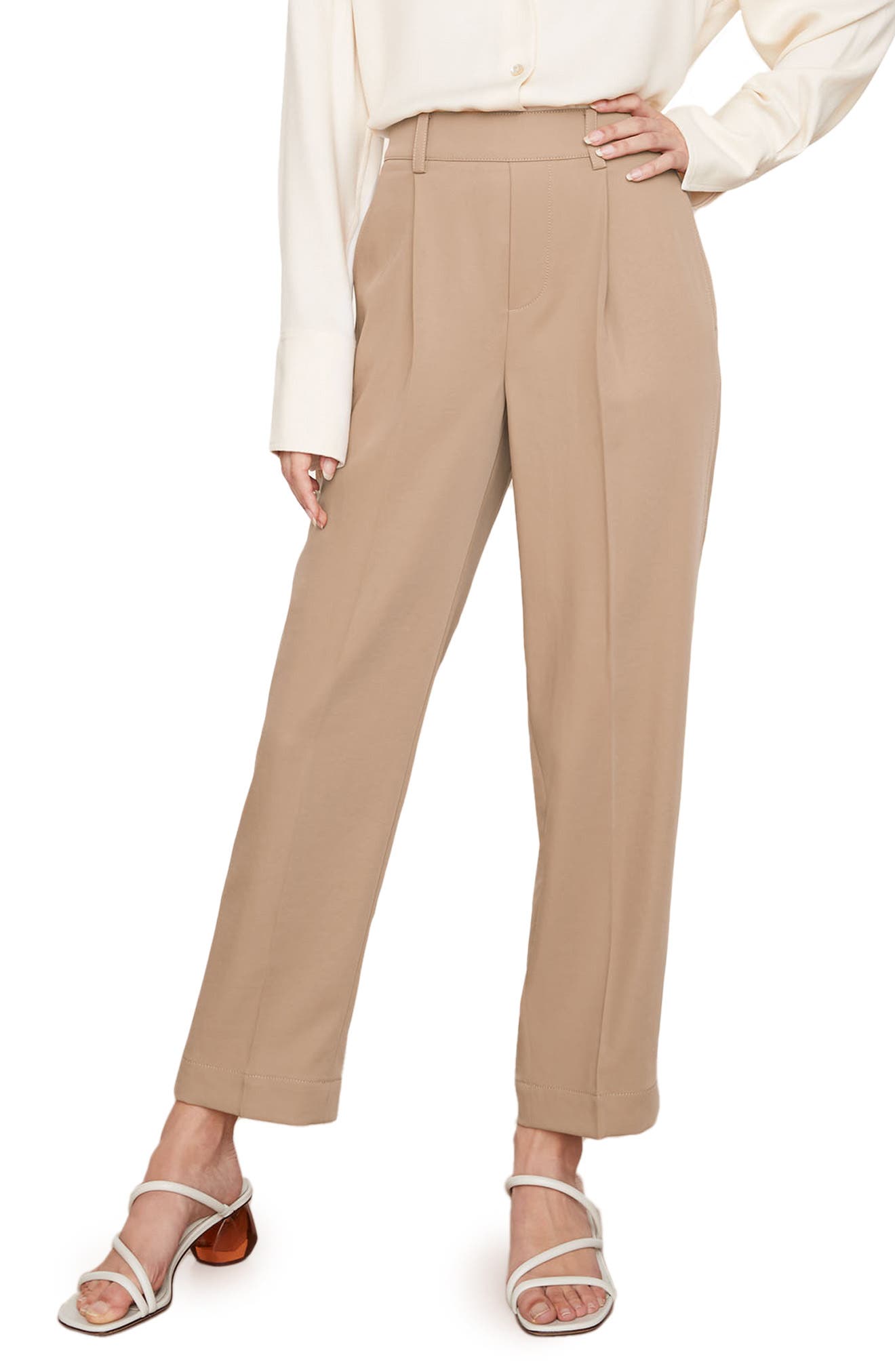 tan suit pants womens