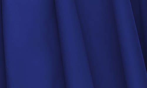 Dessy Collection Strapless Draped Cat-eye Satin Maxi Dress With Full Skirt In Cobalt Blue