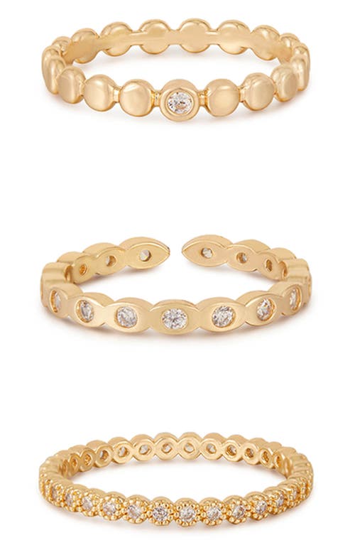Ettika Set of 3 Stacking Rings in Gold at Nordstrom