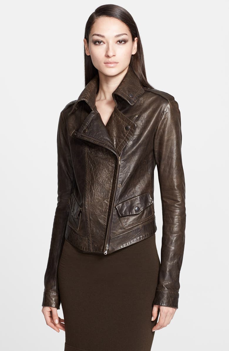 Donna Karan Collection Leather Moto Jacket | Nordstrom