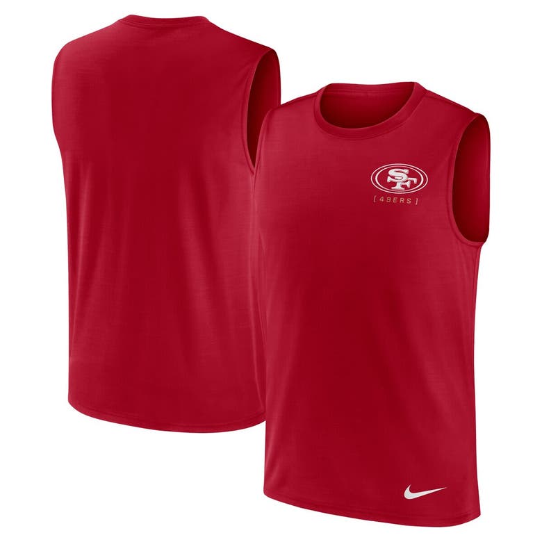 Shop Nike Scarlet San Francisco 49ers Muscle Tank Top