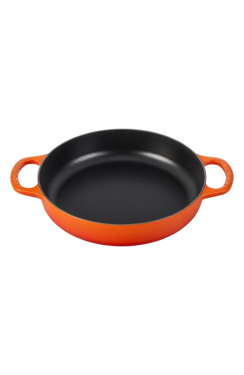 Le Creuset Signature Enamel Cast Iron Everyday Pan in Flame at Nordstrom, Size 11 In