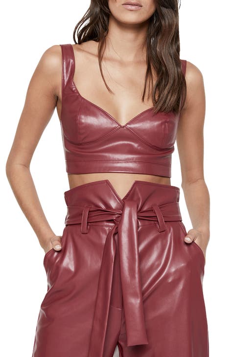 Womens Faux Leather Tops Nordstrom 4315