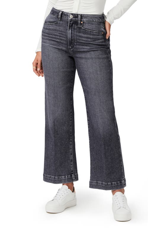 PAIGE Amour Jolene Wide Leg Ankle Jeans Ash Black at Nordstrom,