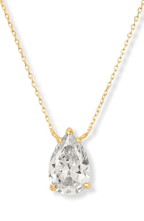 Shop Melinda Maria Are You Jealous Pendant Necklace In Gold/white Diamonette