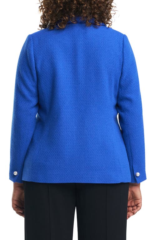 Shop Estelle Courtney Bouclé Tweed Blazer In Blue