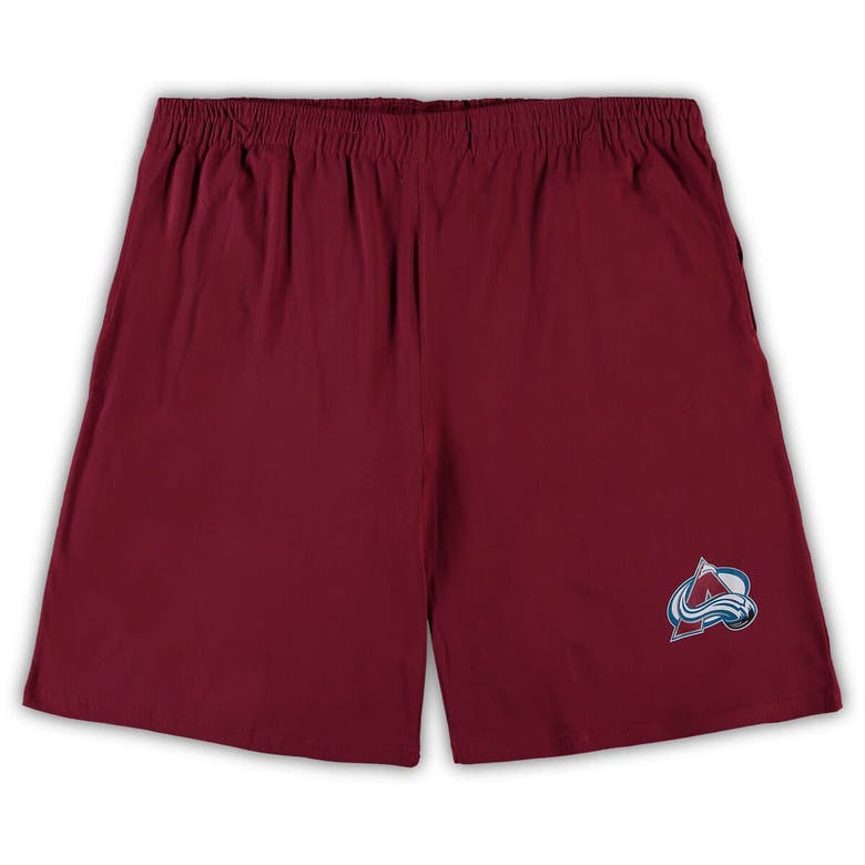CONCEPTS SPORT CONCEPTS SPORT BURGUNDY/HEATHERED CHARCOAL COLORADO AVALANCHE BIG & TALL T-SHIRT & SHORTS SLEEP SET