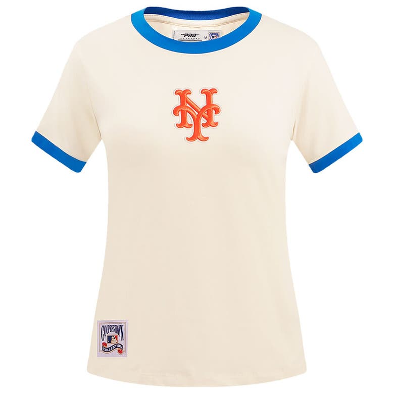 Shop Pro Standard Cream New York Mets Retro Classic Ringer T-shirt