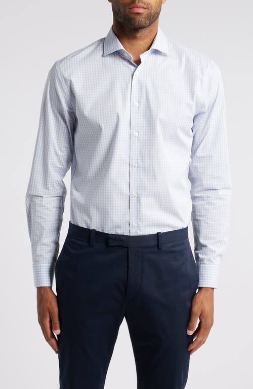 NORDSTROM NORDSTROM TRIM FIT EASY CARE SHADOW CHECK COTTON DRESS SHIRT 