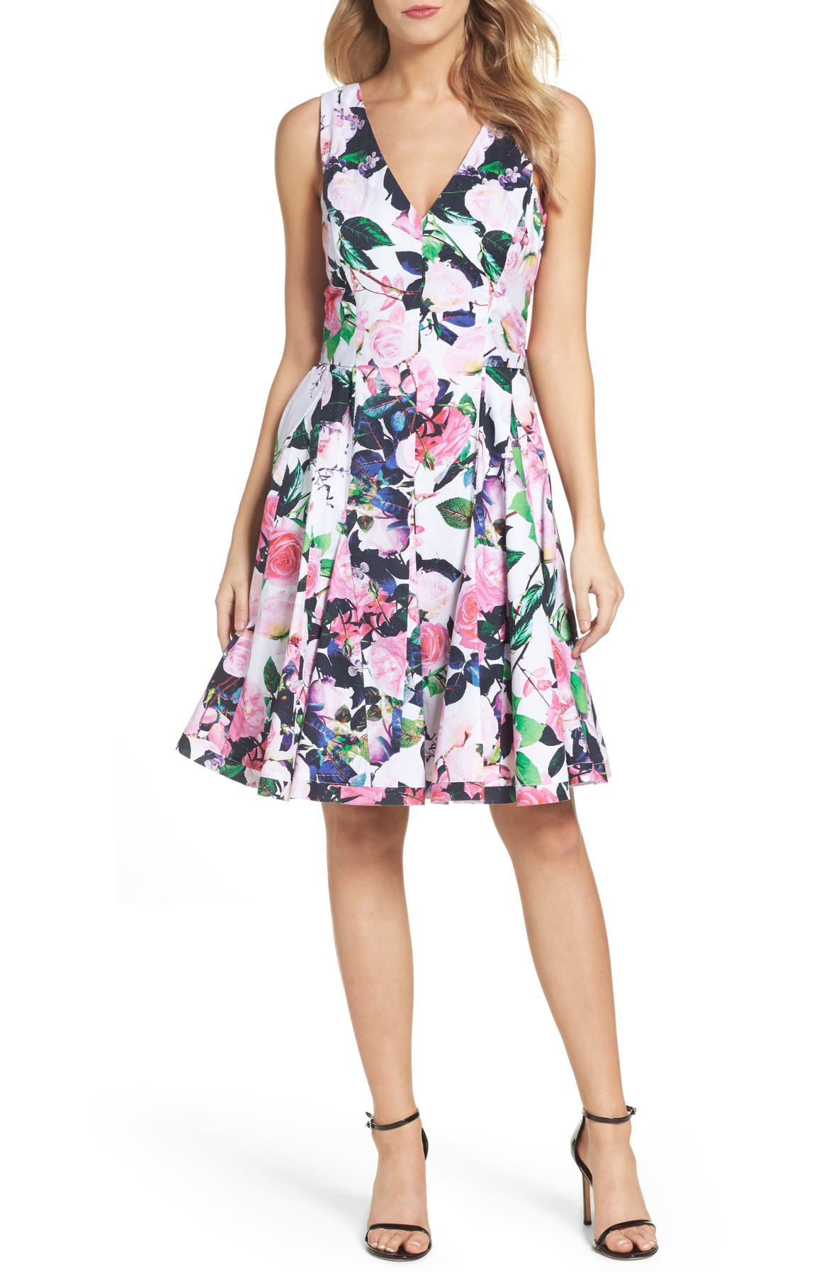 Betsey Johnson Floral Fit & Flare Dress | Nordstrom