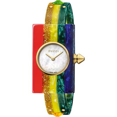 Gucci Plexiglas Bracelet Watch, 2m X 40Mm
